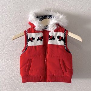 b.t. Kids Fall Winter Hooded Red Vest Jacket Size 4T for Boys